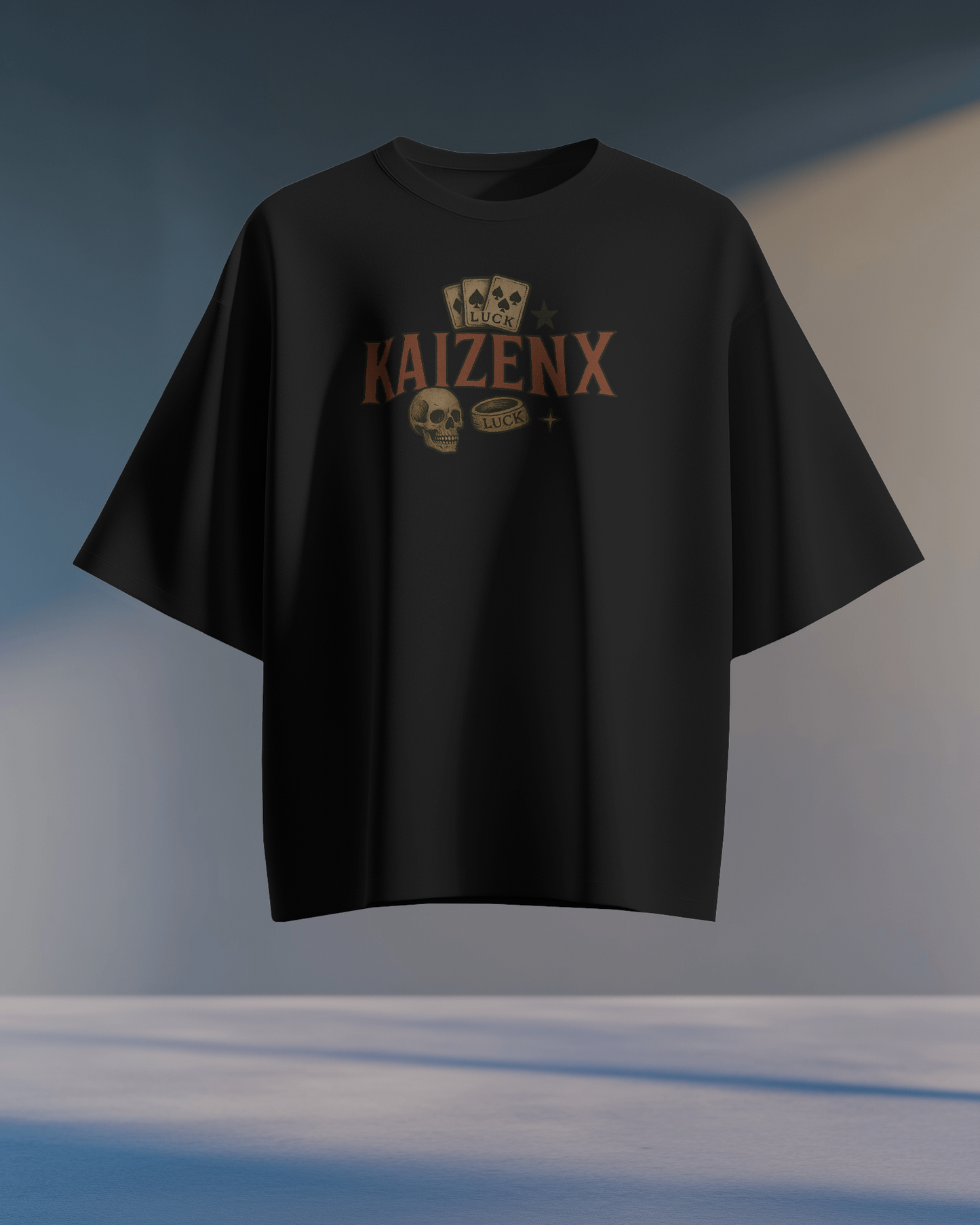 KAIZENX "Get Money" Oversized Graphic T-Shirt – Front & Back Print