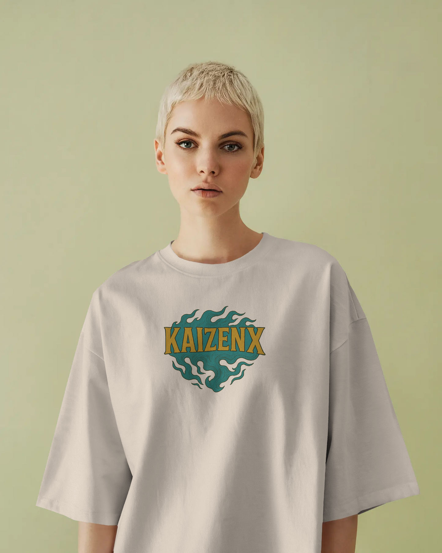 KAIZENX “UNCOVER” Oversized Heavyweight T-Shirt