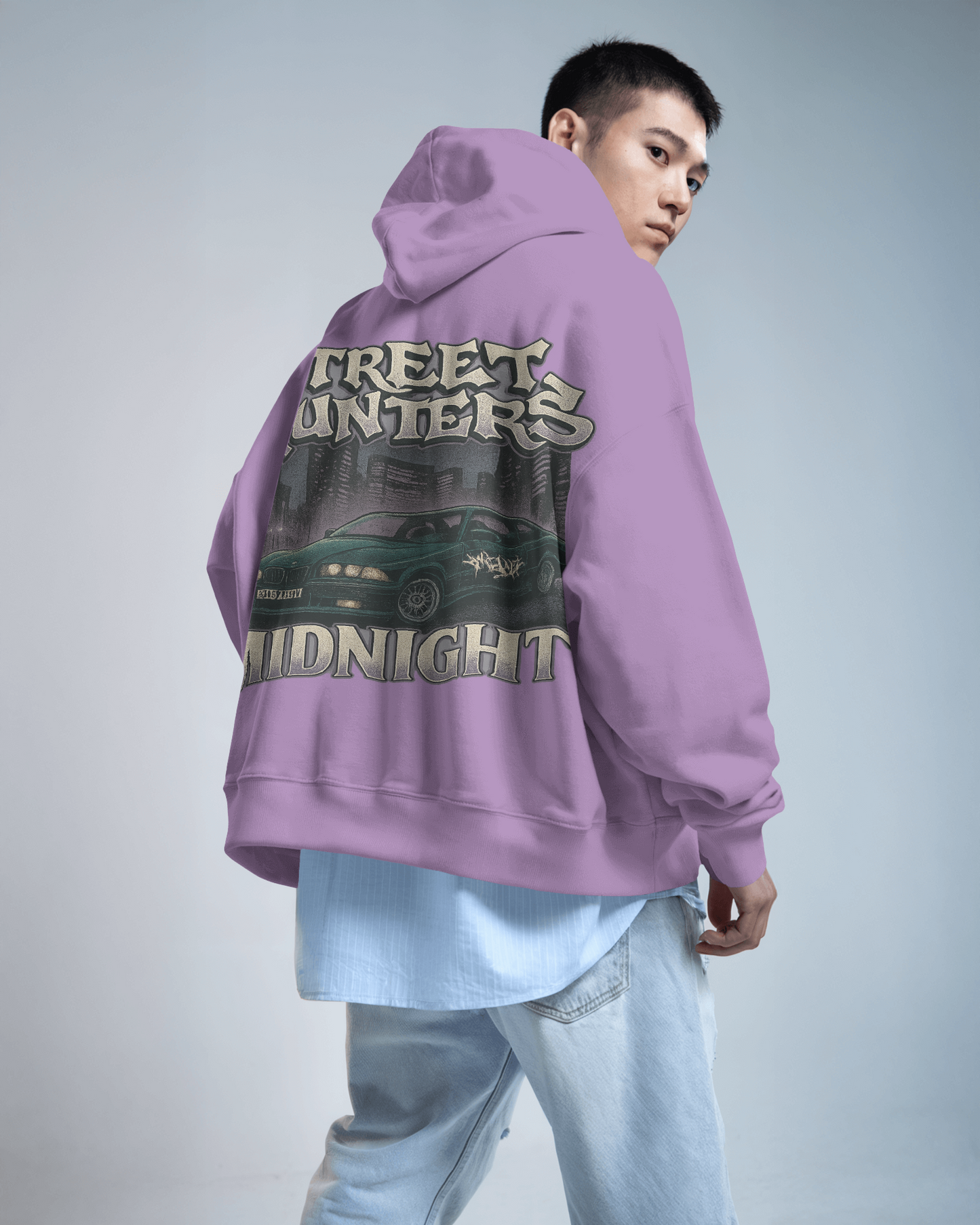 KAIZENX "Street Hunters Midnight" Oversized Hoodie
