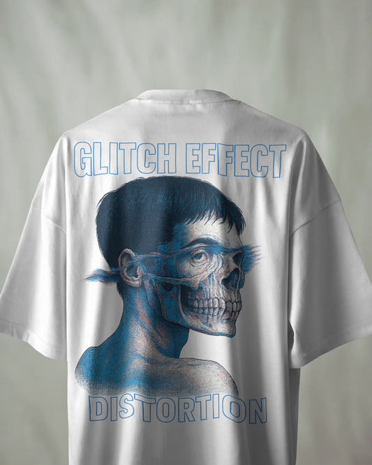 KAIZENX Glitch Distortion Oversized Tee
