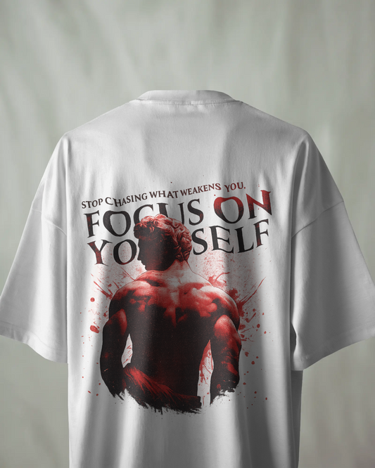 "Focus On Yourself Oversized T-Shirt – Motivational Streetwear Drop"