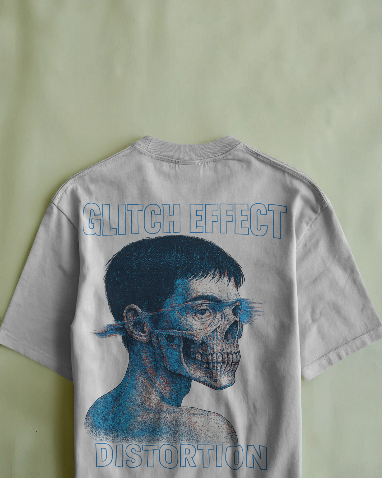KAIZENX Glitch Distortion Oversized Tee