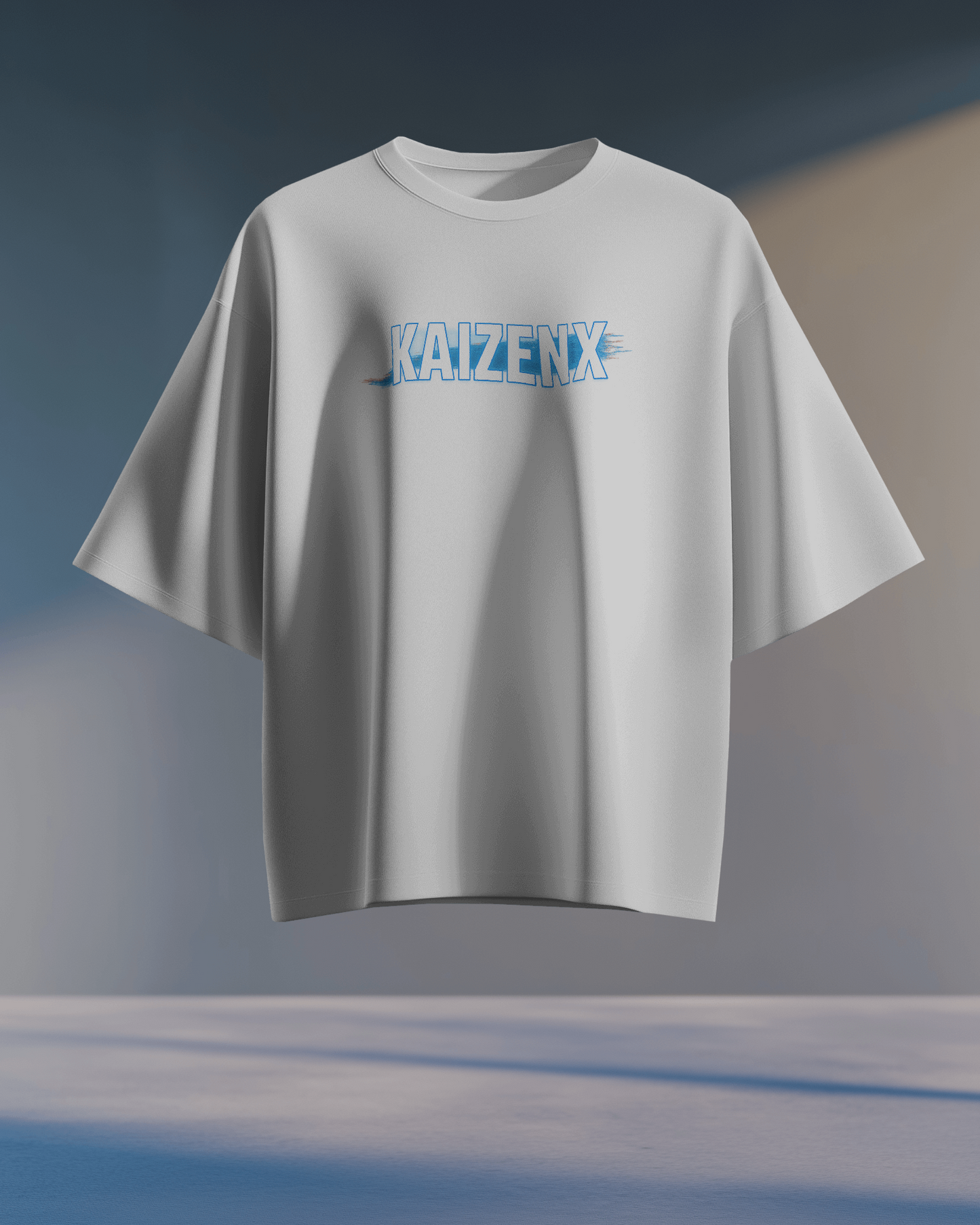KAIZENX Glitch Distortion Oversized Tee