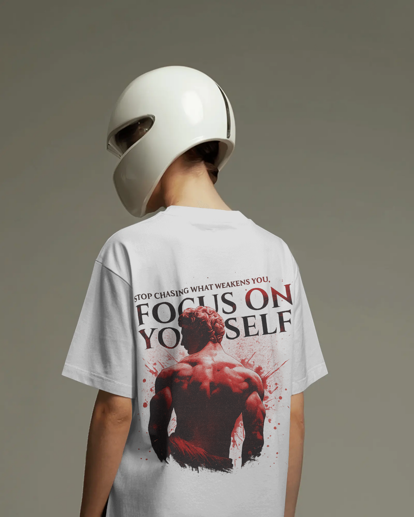 "Focus On Yourself Oversized T-Shirt – Motivational Streetwear Drop"