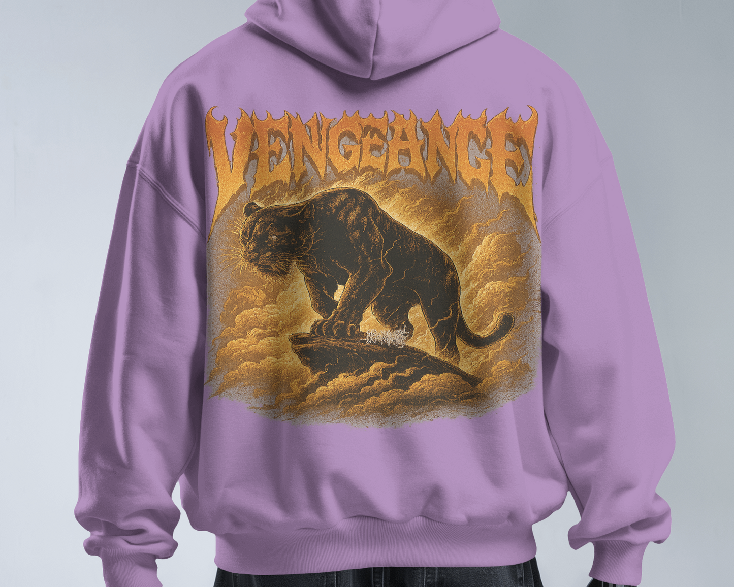 VENGEANCE Panther Oversized Hoodie – 350 GSM Heavyweight Streetwear