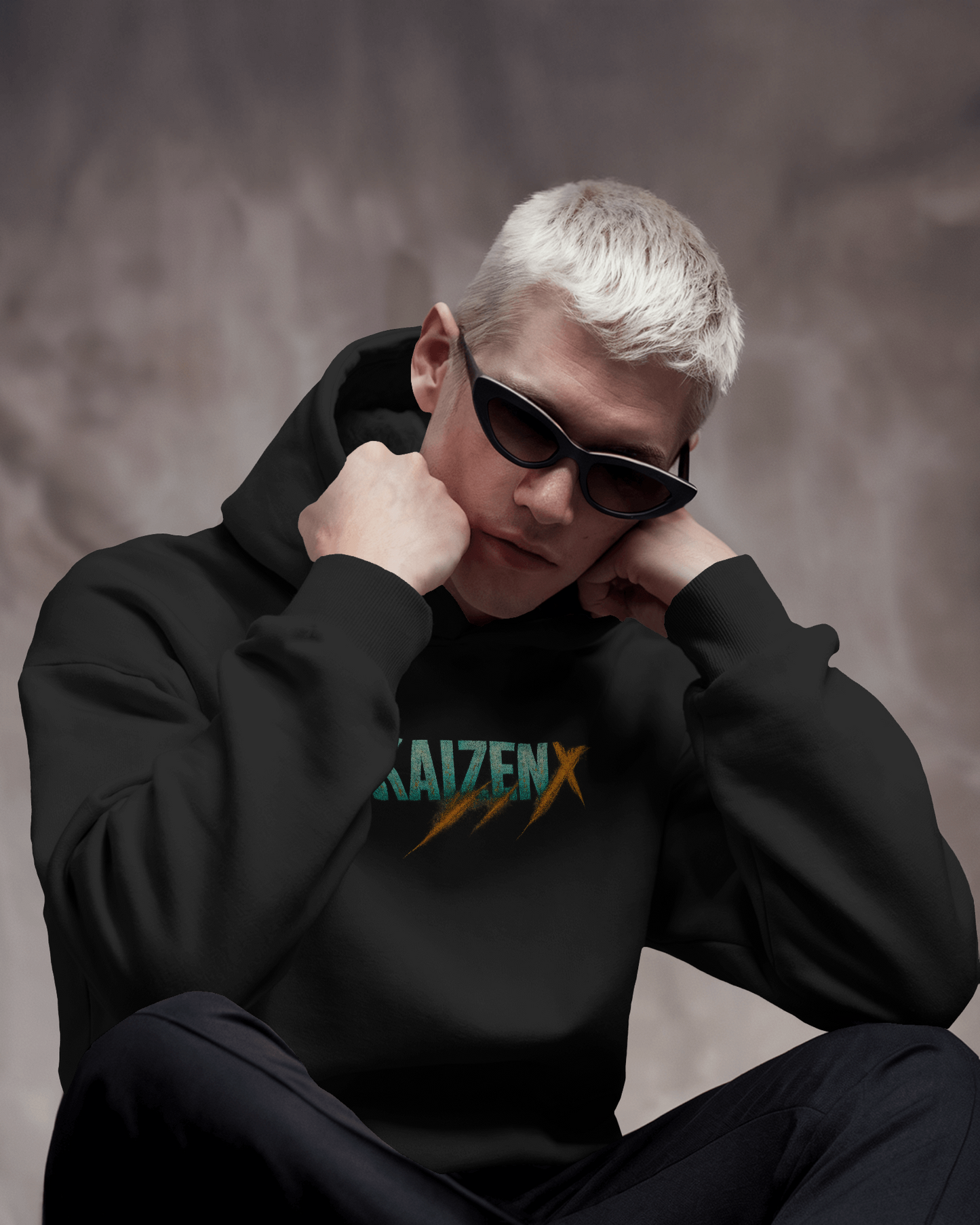 KAIZENX “HARDCORE” Oversized Heavyweight Hoodie (350 GSM | Limited Drop)