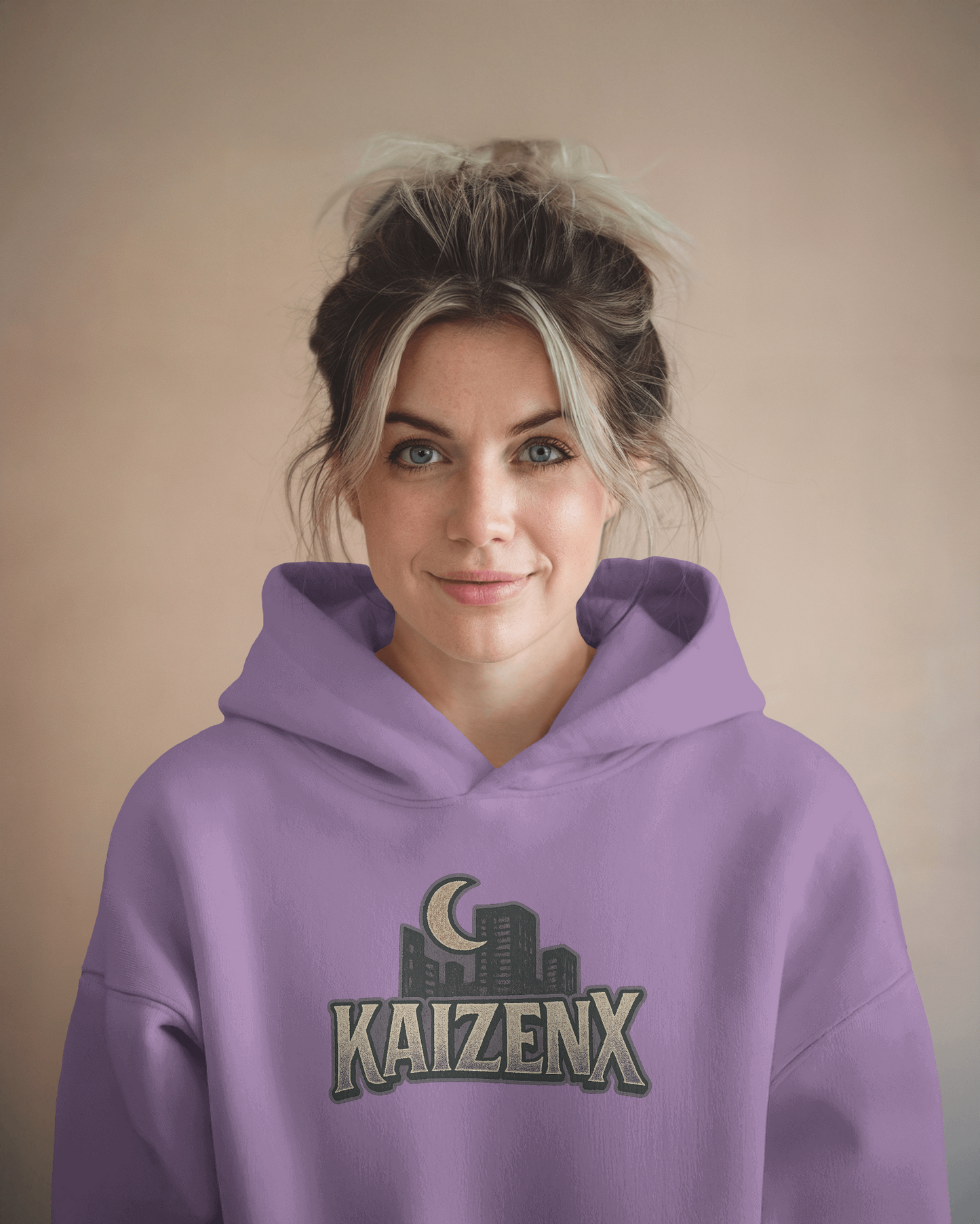 KAIZENX "Street Hunters Midnight" Oversized Hoodie