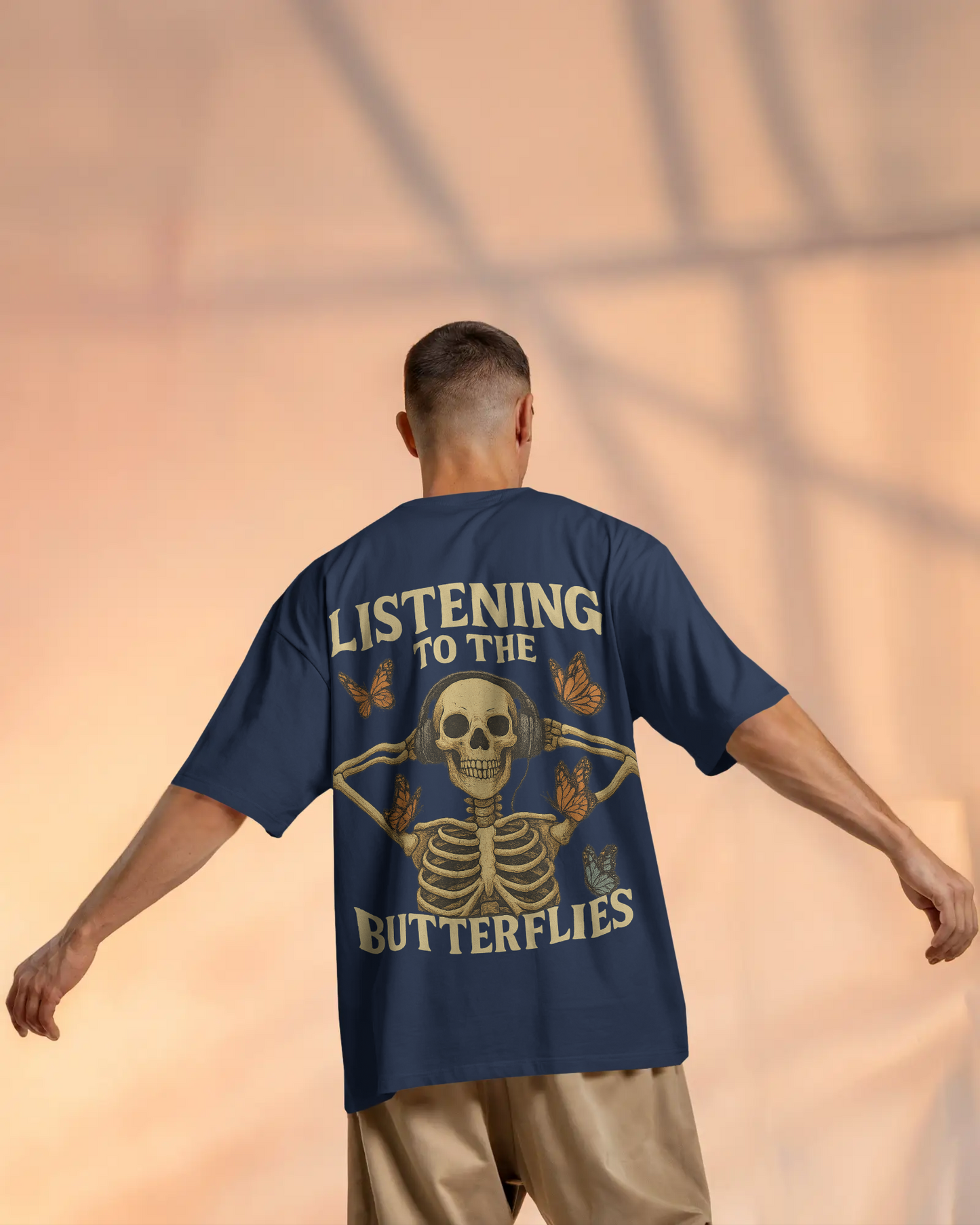 KAIZENX Butterfly Frequency Oversized Tee