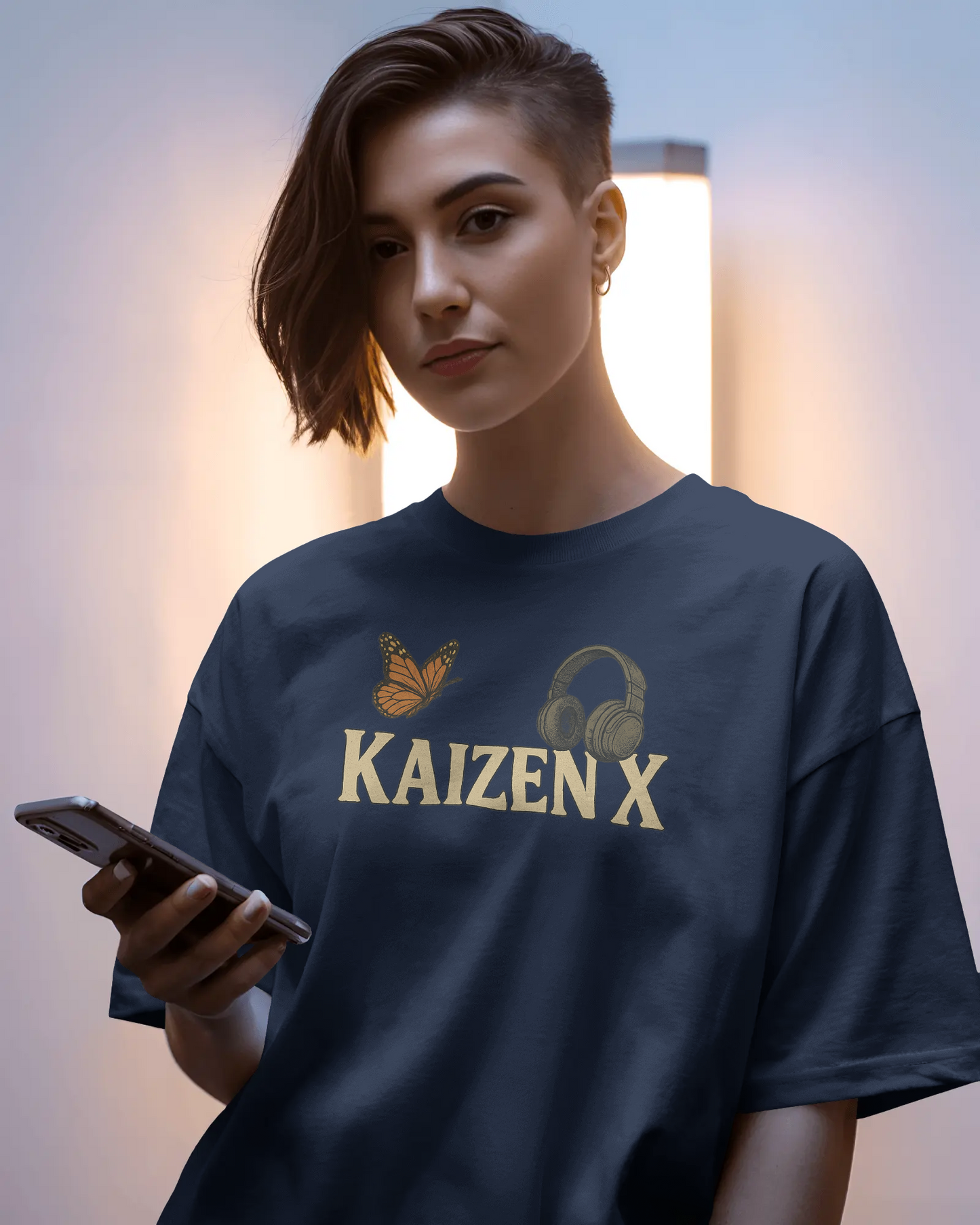 KAIZENX Butterfly Frequency Oversized Tee
