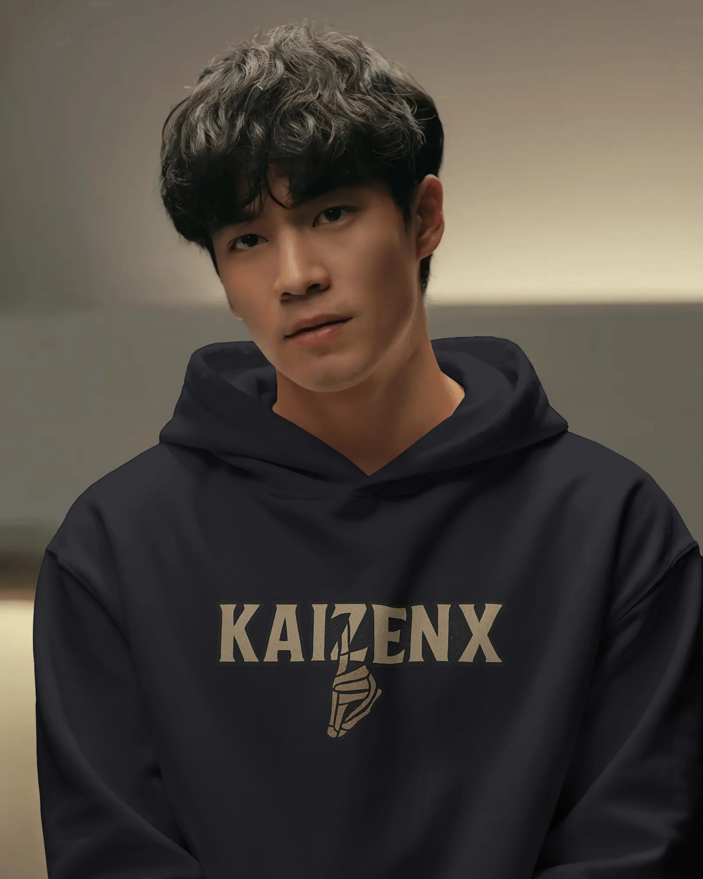 KAIZENX "No One Cares" Oversized Streetwear Hoodie